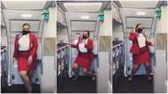 Her move is fire: Reactions as plus size lady dances to Rema's Calm Down song in aeroplane