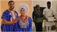 "Thank you for guidance and support": Mercy Johnson and husband meet Adams Oshiomhole to show appreciation