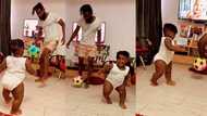 "How old is he?" Plumpy baby boy plays football inside room with his father, video goes viral