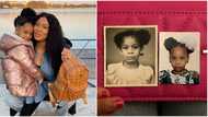 Tboss shares interesting details about daughter's transformation as their striking resemblance stuns many
