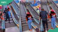 “My own go worst”: Nigerian lady uses the lift for the first time, her funny reaction goes viral