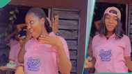 Nigerian lady celebrates as she buys machine for her milky doughnuts, colleagues join her