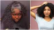"Dem fry the hair?" Nigerians react as lady shows off her interesting lace front wig
