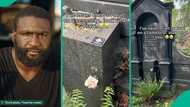 Man who visited cemetery cries out, shares what he found on gravestone, people react to video