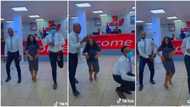 Happy Nigerian bankers jump on TikTok dance, whine waists at work in viral video, social media reacts