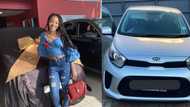 Young lady celebrates as parents buy her a brand new car, many react (photos)