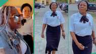 Lady attends PTA meeting of her mother who went back to school after giving birth to children
