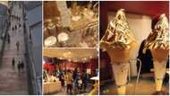 Man visits city of gold where people wash their faces with gold, shares video as he eats ice cream & tea in it