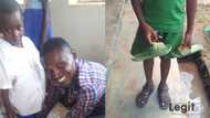 Kind Nigerian goes from school to school sharing free sandals to young children who are Bare-footed