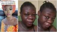 "God abeg": Pretty lady changes completely and becomes unrecognisable during pregnancy, video goes viral