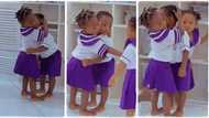 "She is marking her territories": Cute school girl holds boy tightly in class, Chases away other girls