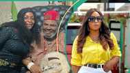 Blessing CEO visits Pete Edochie’s mansion to interview him, shares reasons: “Wanted the real story”