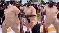 Biggie with energy: Plus-size man in brown dress displays stunning dance steps, takes over wedding in video