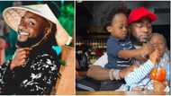 Davido bags daddy of the year again with adorable video as he spends quality time with Imade and Ifeanyi