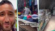 "Information has been leaked": Oyinbo man exposes how donated US clothes are sold in Africa