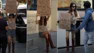 Smart lady gets iPhone 15 Pro Max after storming street with placard: "I need money for Apple phone"