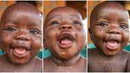 "Cuteness overload": Baby with shiny black skin melts hearts online, his smile and beautiful eyes stun many
