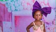 "Veekee without James": Little girl adorns stylish corset dress, looks matured, gets mixed reactions