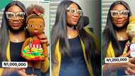 "N1 million per one": Lady displays expensive baby dolls made with crochets, video goes viral