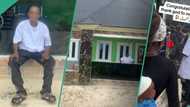 Nigerian "boy" builds house with cool exterior design, dedicates it, people ask serious questions