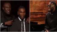 “Na Tinubu first run am”: Moment Burna Boy summoned Stormzy to help him read teleprompter at BFA event