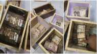 "We did it": Nigerian mum and her kids save N3m from January to December, video of piggy boxes goes viral