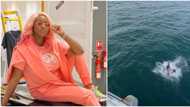 Fearless DJ Cuppy jumps into the ocean as she vacations in Dubai (video)
