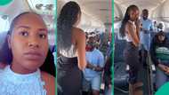 Lady celebrates as boyfriend proposes to her during flight on Ibom Air, video sparks reactions