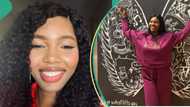 Nigerian lady who graduated with 2.2 bags fully funded scholarship to study in US, rejoices online