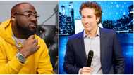 Joel Osteen preaches facts - Davido says as he shares photo of himself watching US pastor talk