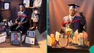 UNIPORT SUG president displays certificates and awards as he graduates from institution