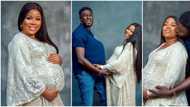 "God is never late": Adeniyi Johnson posts rare baby bump photos taken when wife's pregnancy was a secret