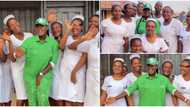 “Role model for life”: Mercy Johnson marks International Women’s Day with nurses, makes them laugh in video