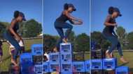 Woman wins #CrateChallenge in her high heels, maintains balance, viral video impresses many people