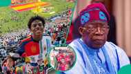 President Tinubu's son, grandchildren spotted with streamer IShowSpeed at the World Cup final