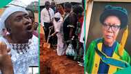 Actress Chinwe Owoh in tears as she lays husband to rest, Nkem Owoh 'Osuofia', celebs in attendance