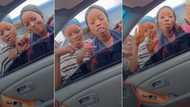 "Na you dey hot": Unknown girls surround man's car in traffic, beg for shisha, video causes buzz