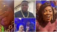 Cubana Chiefpriest recreates Oba scene at Tiwa savage dad’s funeral, sprays bundles, Bobrisky, Don Jazzy sighted