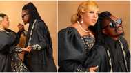 Toyin Lawani set to marry as she finally unveils lover in stunning black-themed prewedding photos