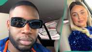 Nigerian man takes his Oyinbo lover to wedding in Nigeria, offered cans of malt