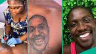 Man tattoos VeryDarkMan's face on his chest, shows off cute artwork, Nigerians react