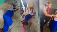 "We heard a terrible sound": Drama as pregnant sachet water hawker faints in market due to hunger