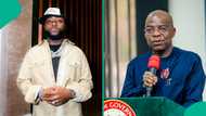 Davido runs from his car to greet governor Alex Otti after seeing him in public: “Home training”