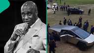 Pastor David Ibiyeomie's grand arrival at UNIPORT crusade in Tesla Cybertruck ignites reactions