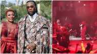 "No love like mother’s love": Fans gush as Burna Boy & mum get playful during his performance on stage