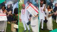 Groom gifts bride N20m on wedding day, lady jumps in joy, she sees credit alert after ceremony