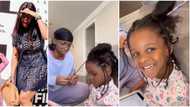 Paul Okoye's wife shows off daughter's naturally long hair as she makes tiny braids in cute video