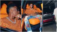 "Posted everything at once": Wizkid lands Lagos in style, shares pics as he poses with his new luxury cars