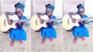 "Where is she from?" Pretty little girl in blue gown plays sweet music with guitar, video goes viral on TikTok