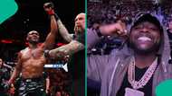 Davido brings goodluck as Kamaru Usman gets his first win in UFC since 2021, video